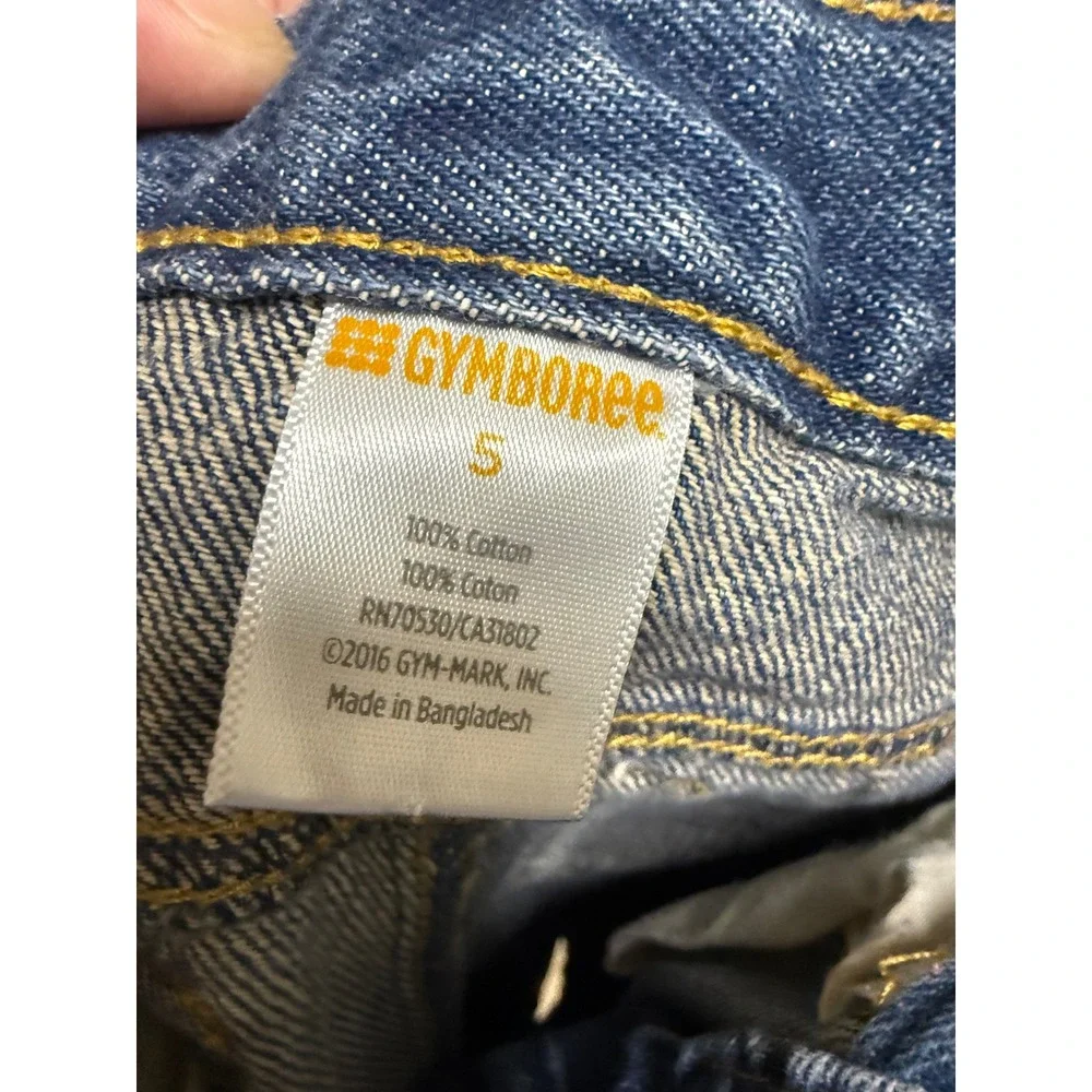 Gymboree Classic Straight Leg Jeans Adjustable Waist Kids Size 5 Medium Wash